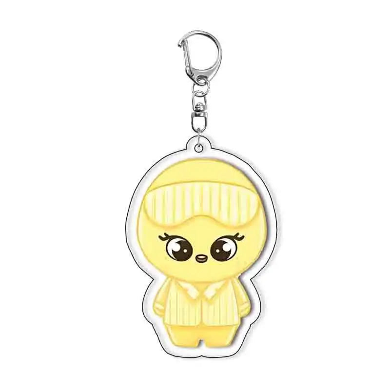 Stray Kids Kpop Idol Anime Cartoon Acrylic Keychain Cute Double Sided Pendant Fan Merchandise Official Licensed Gift For Fans