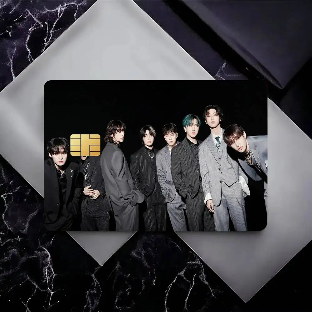 KPOP S-stray Kids Card Stickers Sticker Decal 4pcs PVC Credit Card Skins Removable Self-adhesive Protective Film
