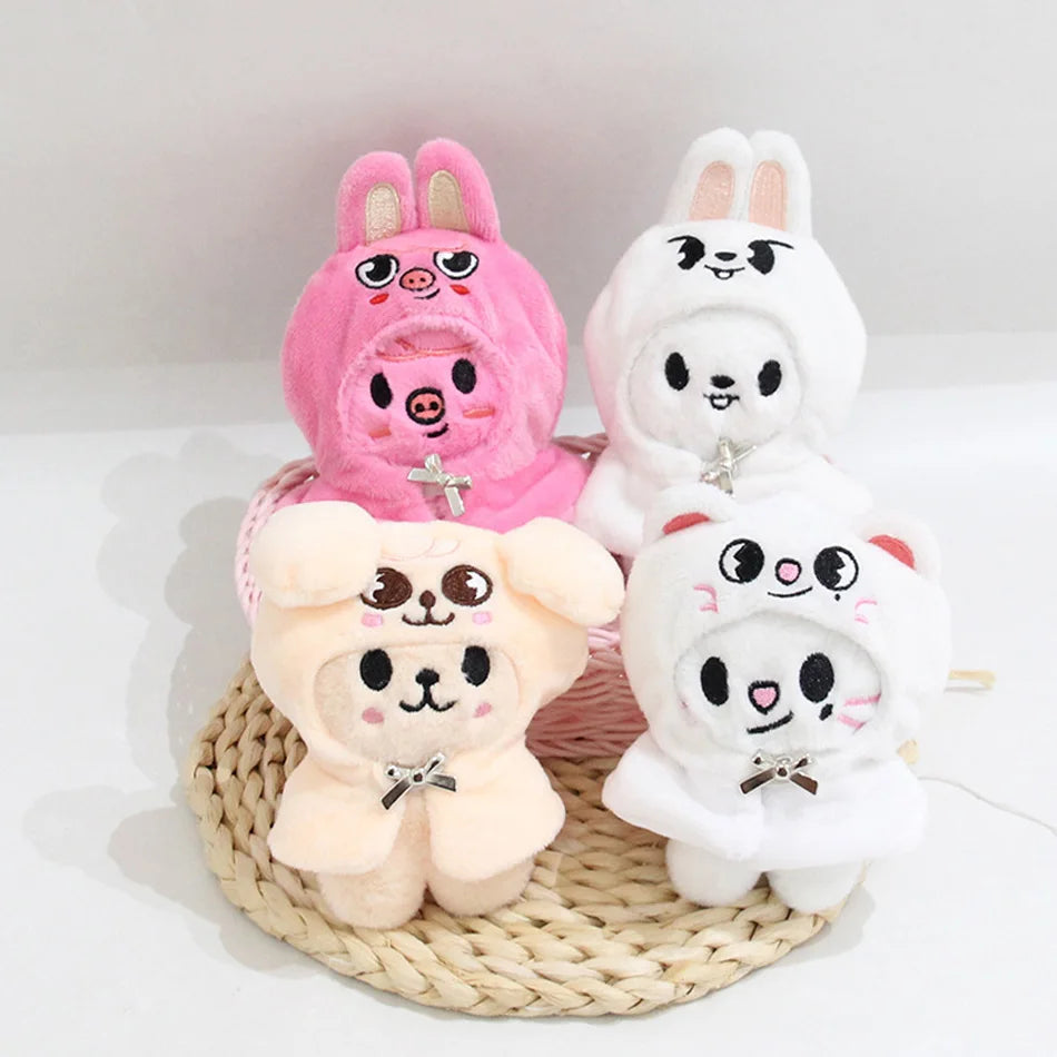 13CM Plush Toy Kawaii  Stray Kids Wolf Plush Cartoon Stuffed Animal Doll Kawaii Companion Toys Giftids