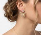 Heart & Butterfly Drop Earrings