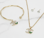 Butterfly Charm Jewelry Gift Set – Necklace, Bracelet & Stud Earrings