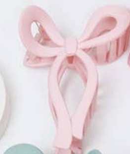 Matte Pastel Tone Bow Shape Hair Claw