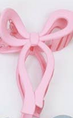 Matte Pastel Tone Bow Shape Hair Claw