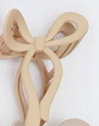 Matte Pastel Tone Bow Shape Hair Claw