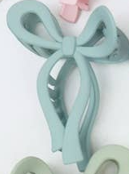 Matte Pastel Tone Bow Shape Hair Claw