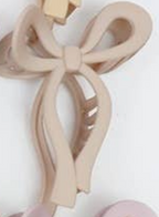 Matte Pastel Tone Bow Shape Hair Claw