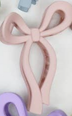 Matte Pastel Tone Bow Shape Hair Claw