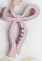 Matte Pastel Tone Bow Shape Hair Claw