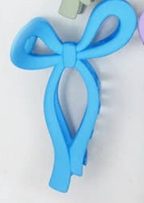 Matte Pastel Tone Bow Shape Hair Claw