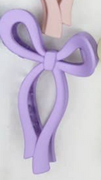 Matte Pastel Tone Bow Shape Hair Claw