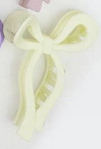 Matte Pastel Tone Bow Shape Hair Claw