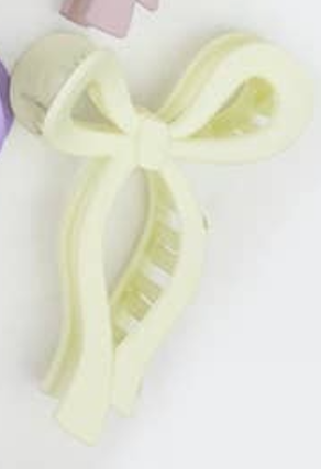Matte Pastel Tone Bow Shape Hair Claw