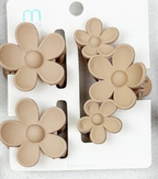 3 pc Set Mini and Medium Flower Hair Claw