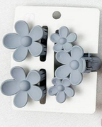 3 pc Set Mini and Medium Flower Hair Claw
