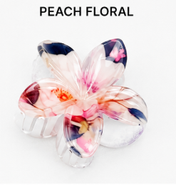 Colorful Floral Hair Claw Clips