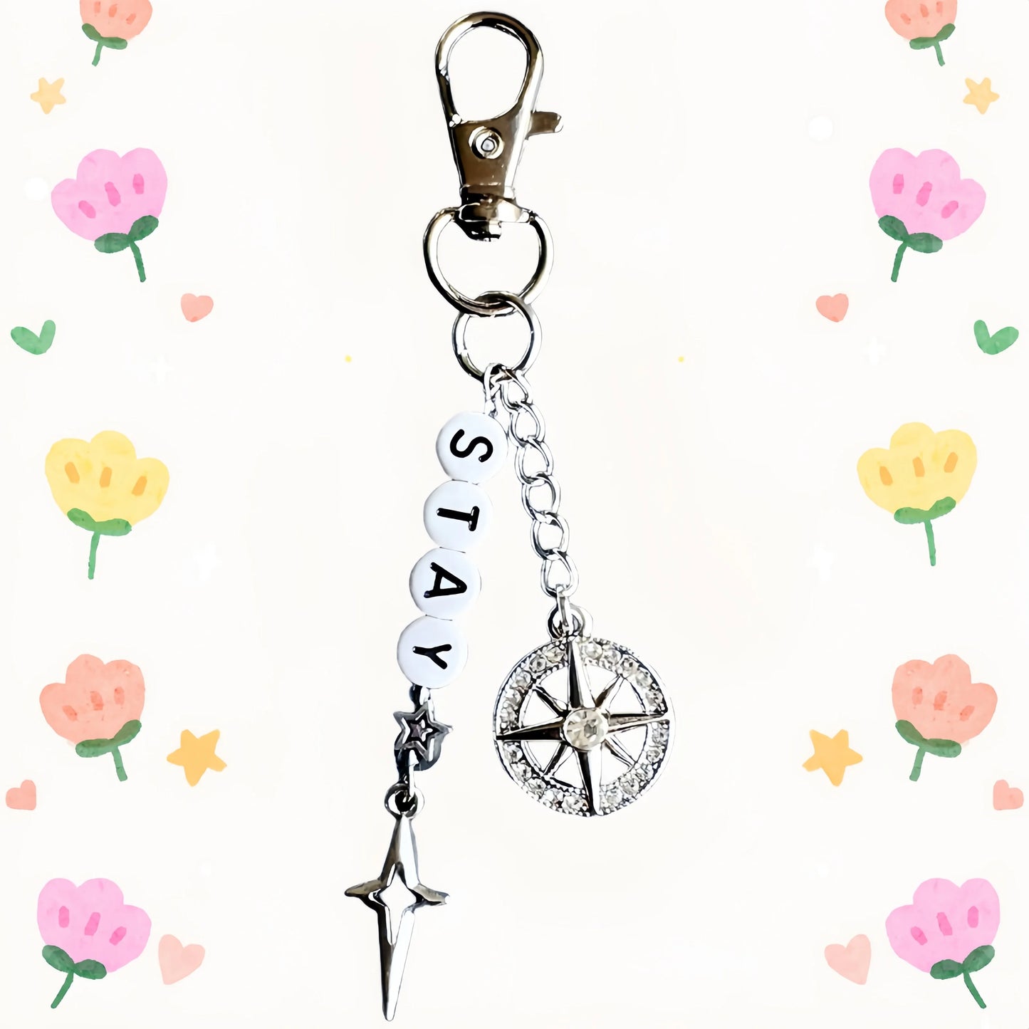 Handmade Stray Children Stay Kpop Beaded Keychain/Keyring | Concert accessories, jewelry, gift ideas, skz phone bag charm