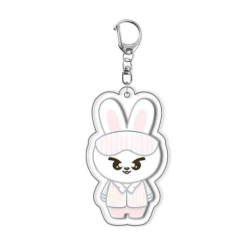 Stray Kids Kpop Idol Anime Cartoon Acrylic Keychain Cute Double Sided Pendant Fan Merchandise Official Licensed Gift For Fans