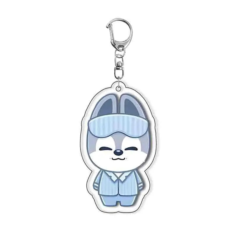 Stray Kids Kpop Idol Anime Cartoon Acrylic Keychain Cute Double Sided Pendant Fan Merchandise Official Licensed Gift For Fans