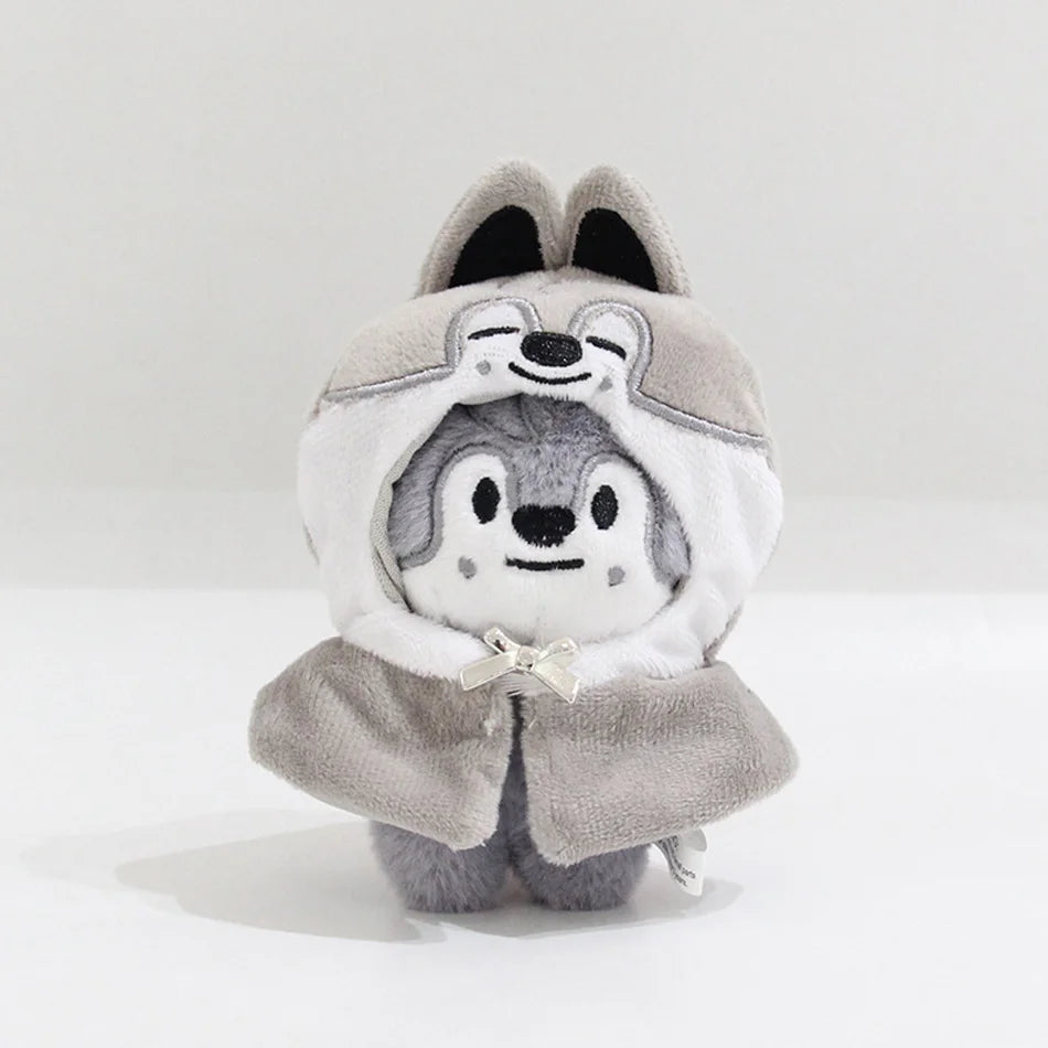13CM Plush Toy Kawaii  Stray Kids Wolf Plush Cartoon Stuffed Animal Doll Kawaii Companion Toys Giftids