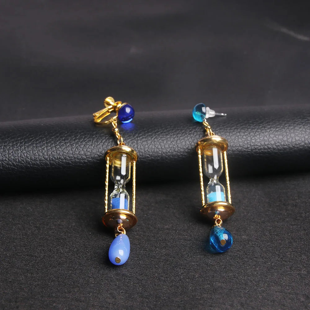 The Case Study of Vanitas Blue Hourglass Drop Earrings