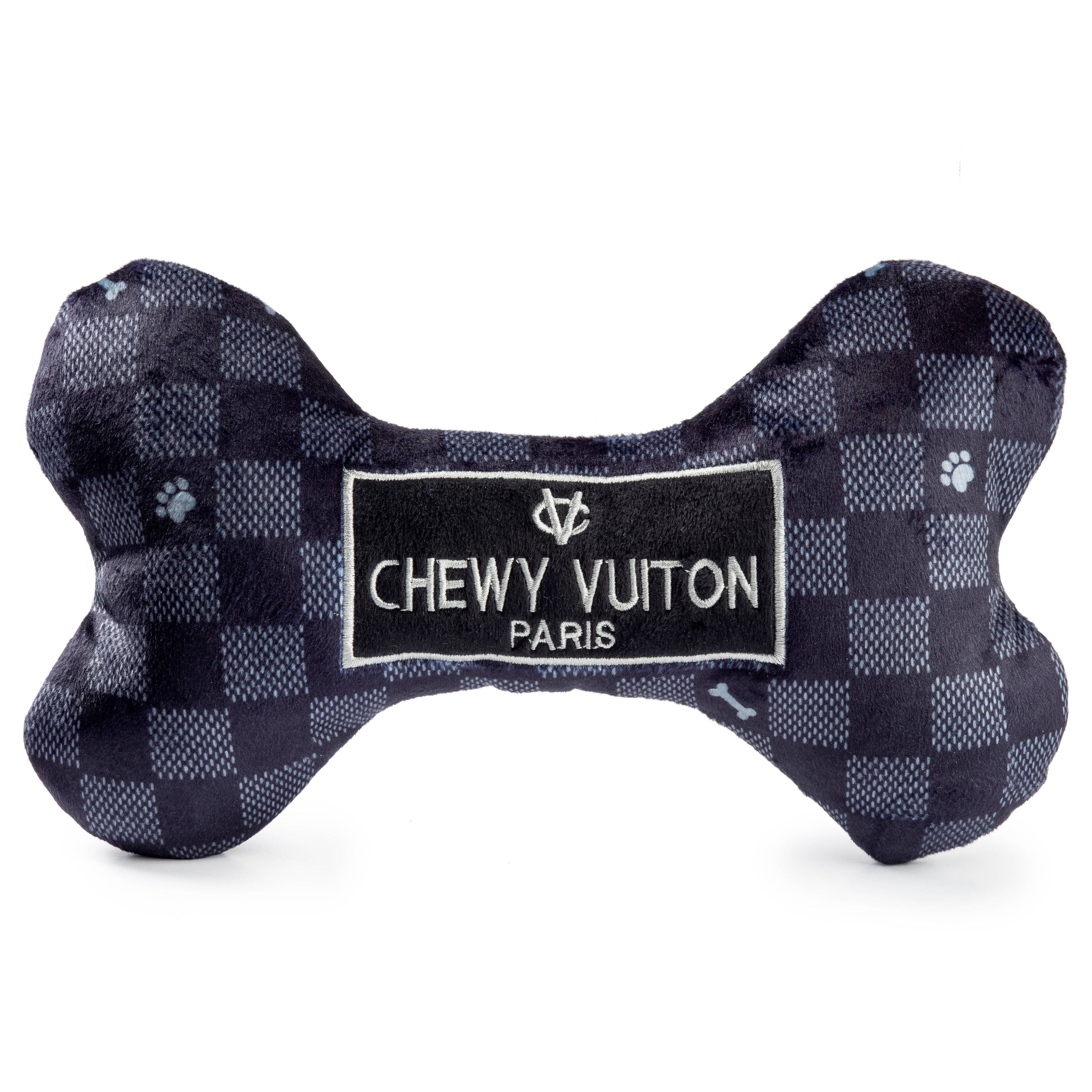 Black Checker Chewy Vuiton Bone