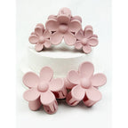 3 pc Set Mini and Medium Flower Hair Claw