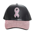Pink Ribbon Rhinestone Cap