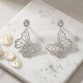 Dangle XL Silver Glam Butterfly Post Earrings