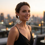 Dangle XL Silver Glam Butterfly Post Earrings