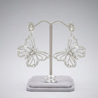 Dangle XL Silver Glam Butterfly Post Earrings