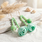 Mint Green Floral Garden Statement Bib Necklace