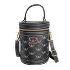 Black Top Handle Barrel Clutch - Mahalina