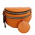 Crossbody Camel Love Zipper Saddle Bag for Women - Mahalina