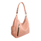Purse Pink and Gold Stud Hobo Bag for Women - Mahalina