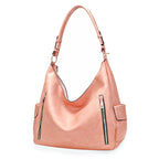 Purse Pink and Gold Stud Hobo Bag for Women - Mahalina