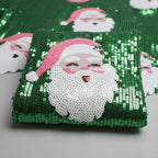 Jersey Santa Approved Green Sequin Xmas Shirt