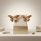 Stud Brown Winged Butterfly Free Spirit Earrings