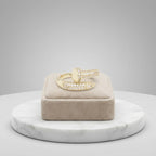 Ring Gold Brass and CZ Wrapped Nail Adjustable