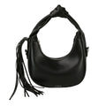 Purse Black Round Fringe Shoulder Bag for Women - Mahalina