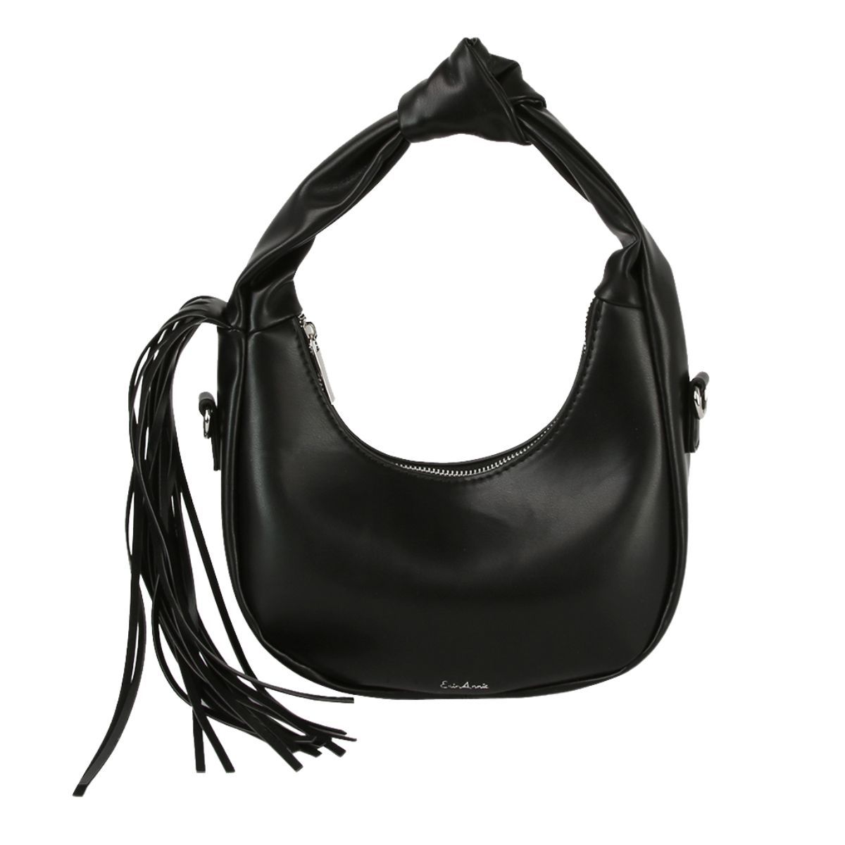 Purse Black Round Fringe Shoulder Bag for Women - Mahalina