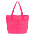 Tote Bag Fuchsia Quilted Large Pocket Travel Purse