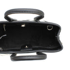 Top Handle Black Harlequin Detail Square Handbag