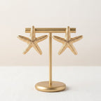 Stud Gold Starfish Seaside Sculpted Earrings