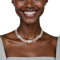 Chain Feminine Flair Iced Silver Butterfly Necklace