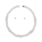 Chain Feminine Flair Iced Silver Butterfly Necklace