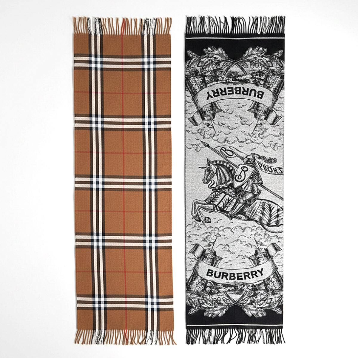 Faux Cashmere Brown Plaid Motif Rectangle Scarf