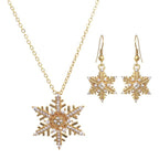 Golden Snowflake Jewelry Set
