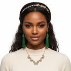 Rainbow Butterfly Pearl Headband